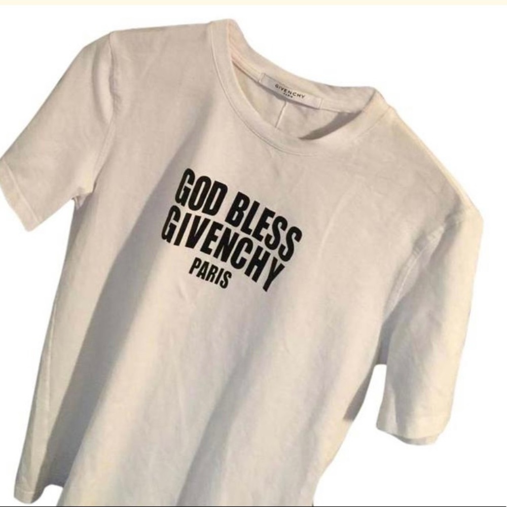 Givenchy White God Bless Tee Shirt